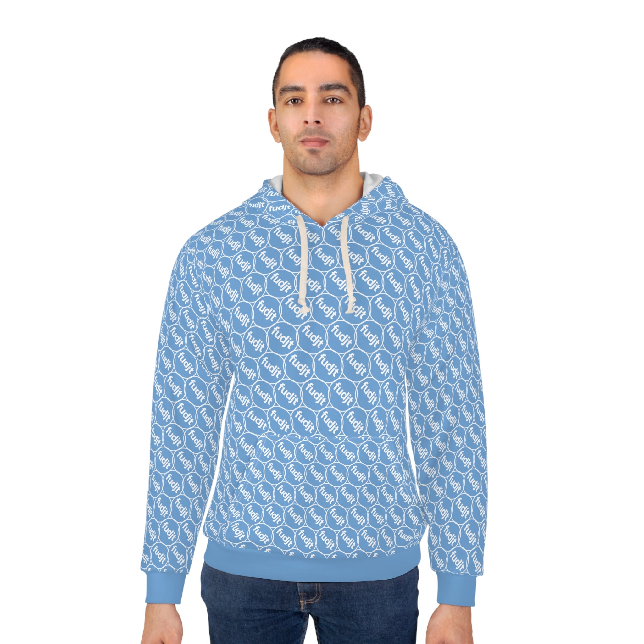 Light Blue fudjt Unbroken Chain Hoodie | All Over 2.5-45