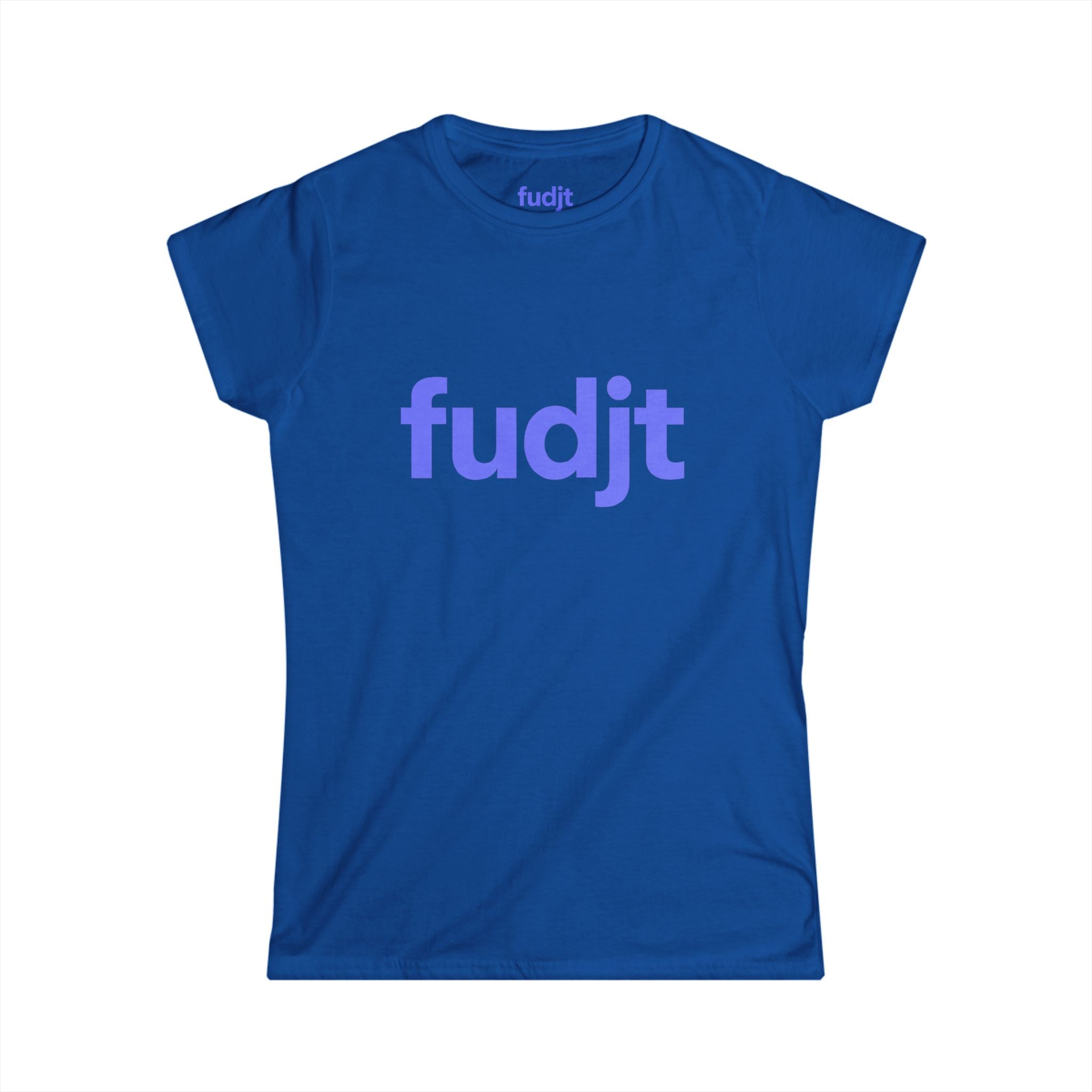 Women's Light Blue fudjt logo Comfy Stylie Tee | 12 Colors