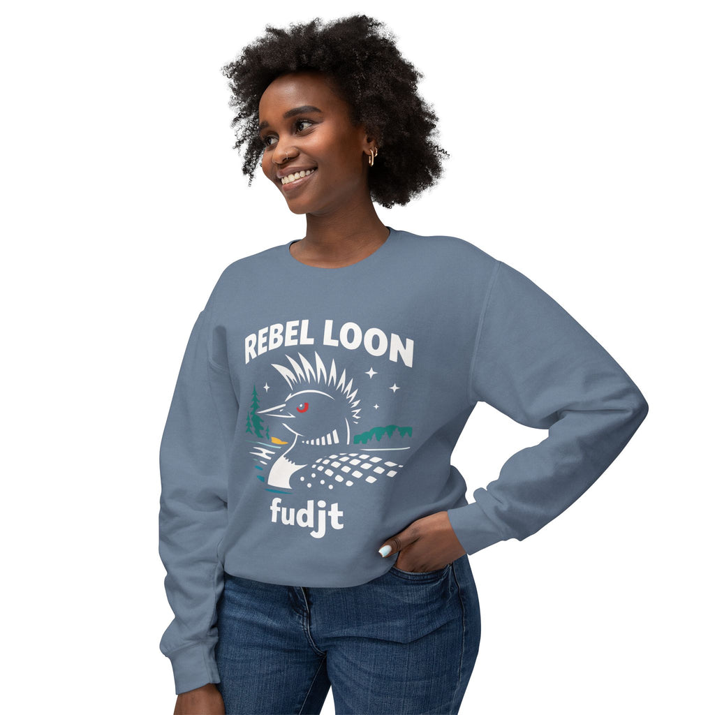 Rebel Loon fudjt Crewneck Sweatshirt – Graphic Loon Design, No Crowns Back | 6 Colors