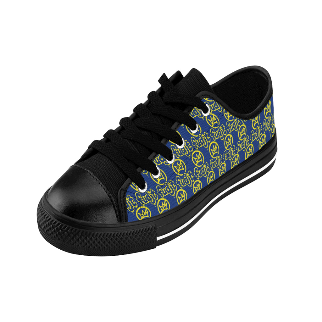 Dark Blue Golden fudjt No Kings Street Style Sneakers | Men & Boys All Over 1 Low Top