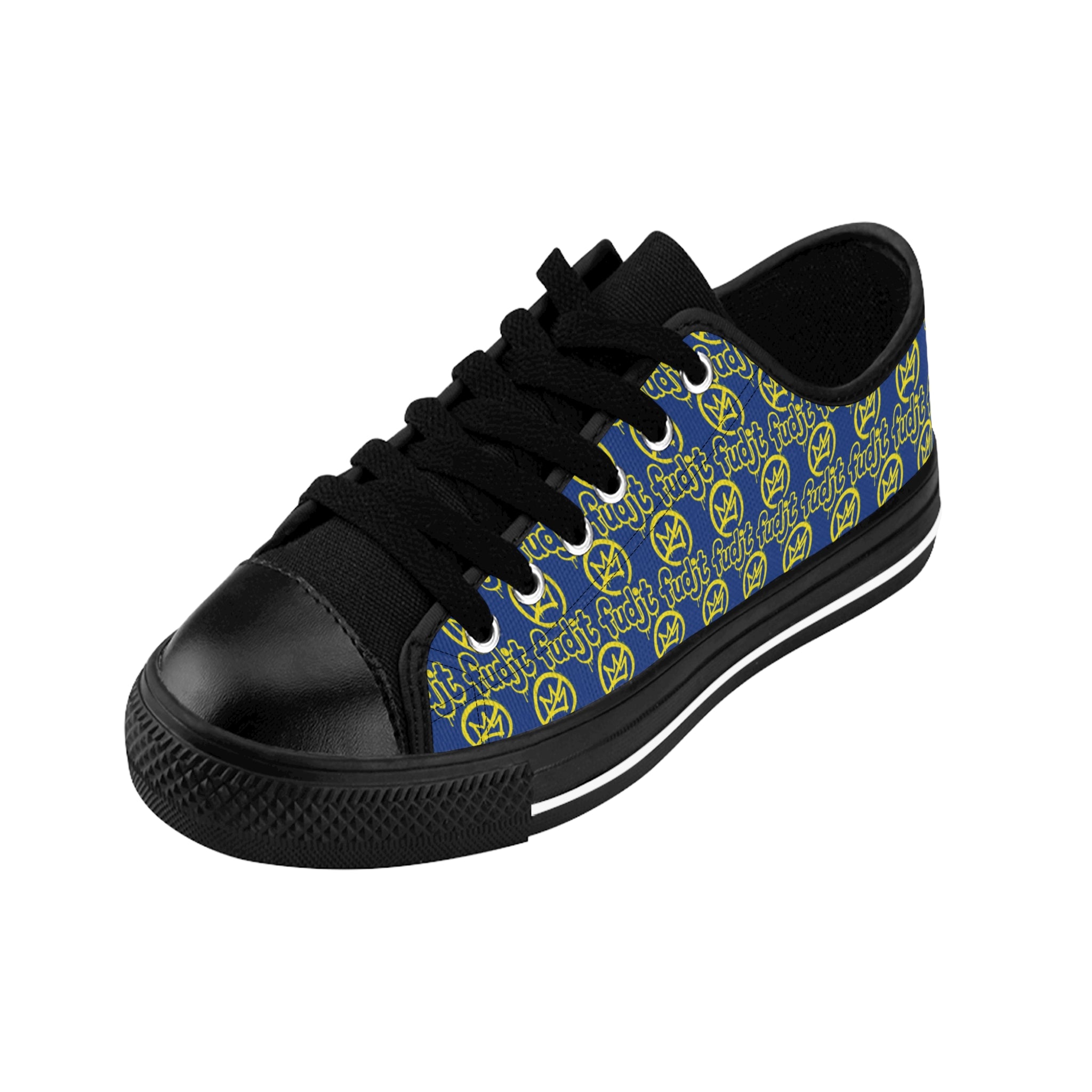 Dark Blue Golden fudjt No Kings Street Style Sneakers | Men & Boys All Over 1 Low Top