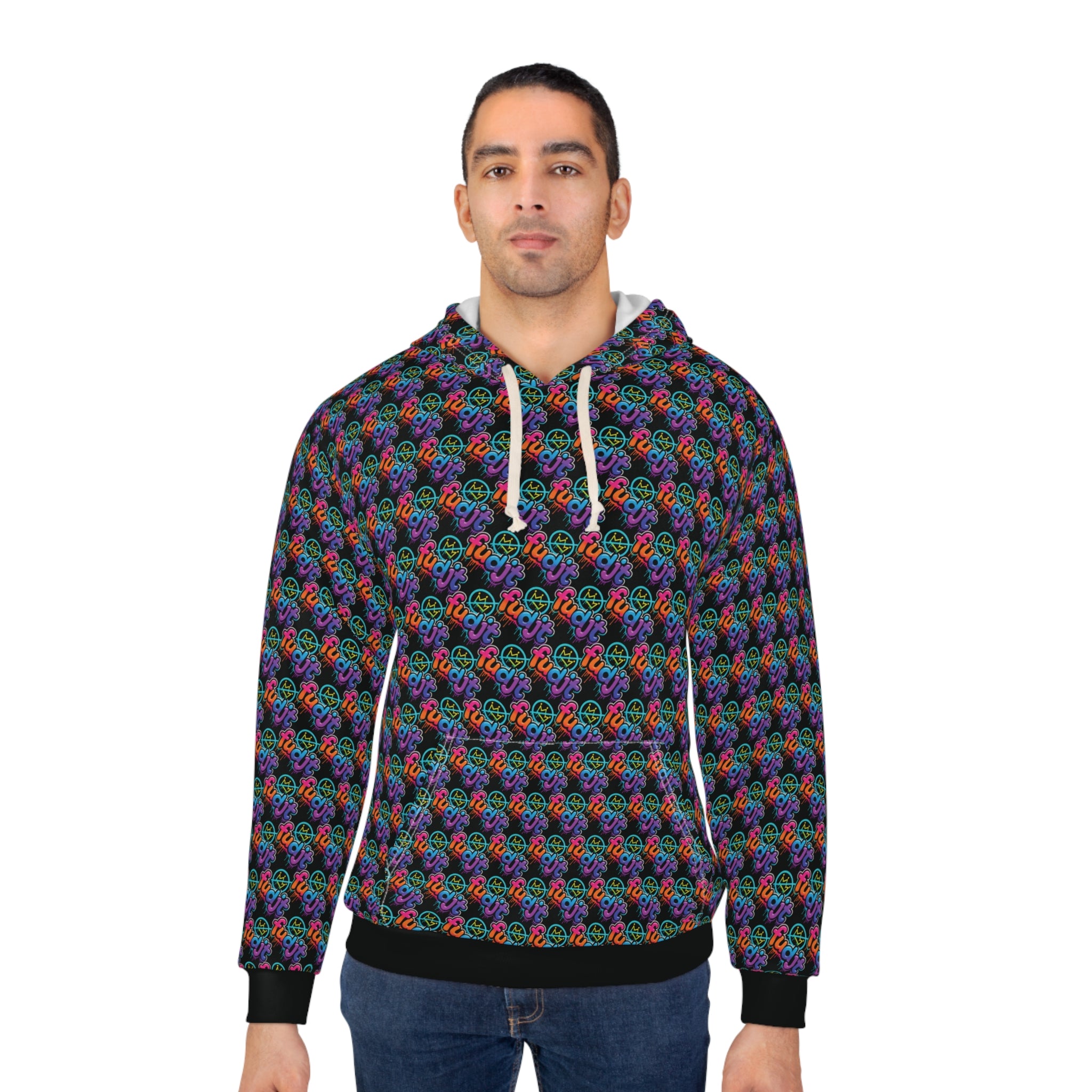 fudjt No Kings Clown Town Hoodie | All Over Black Stagger Lee 2.5-45