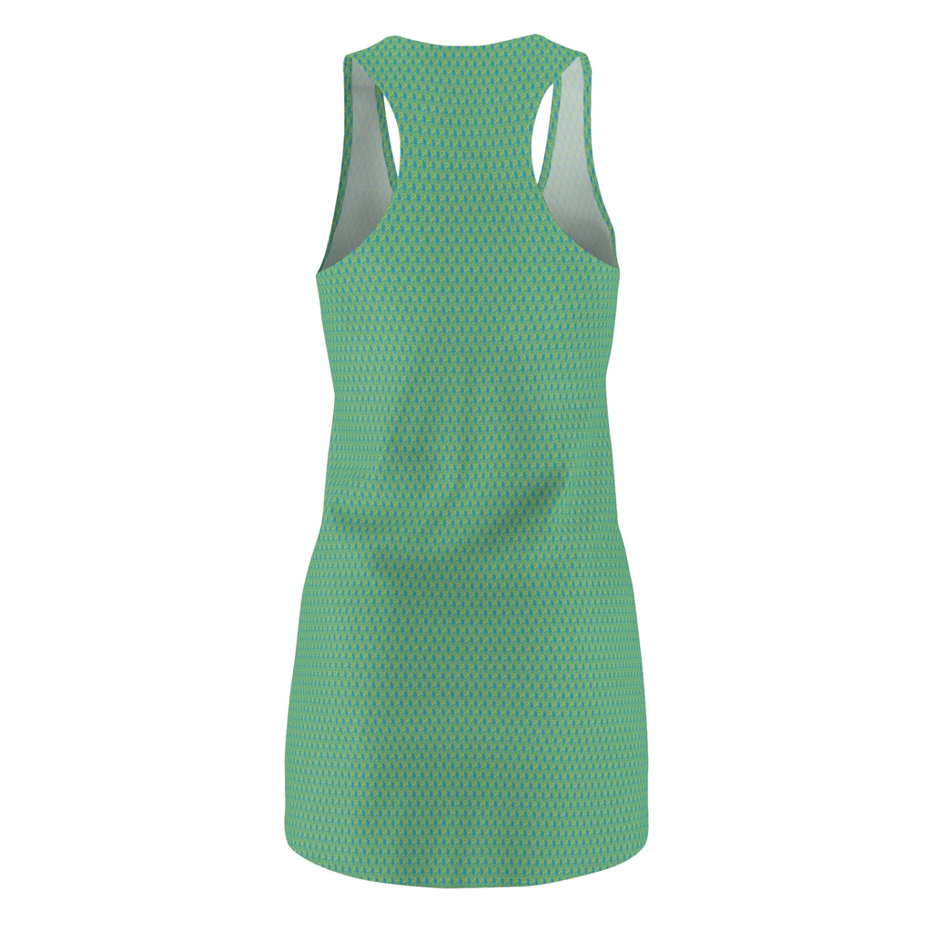 Turquoise Golden fudjt No Kings .5 Chic Racerback Dress