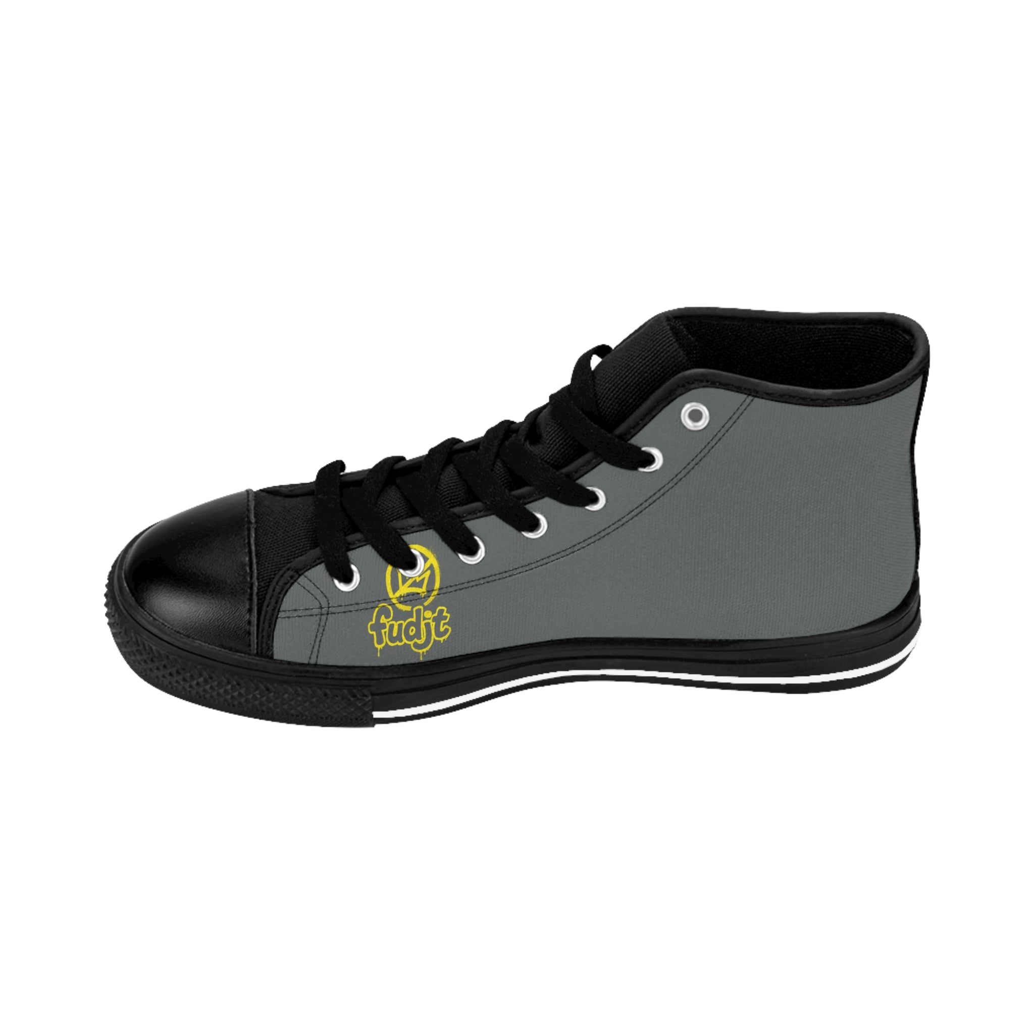 Dark Gray Golden fudjt No Kings Street Style Sneakers | Women & Girls 3.75 High Top