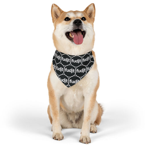 Black fudjt Unbroken Chain 2.5  Bandana Collar for Dogs, Cats & More | 4 Sizes - FUDJT design - M