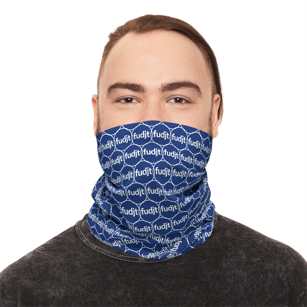 Dark Blue & White fudjt Unbroken Chain 1.25 Neck Gaiter