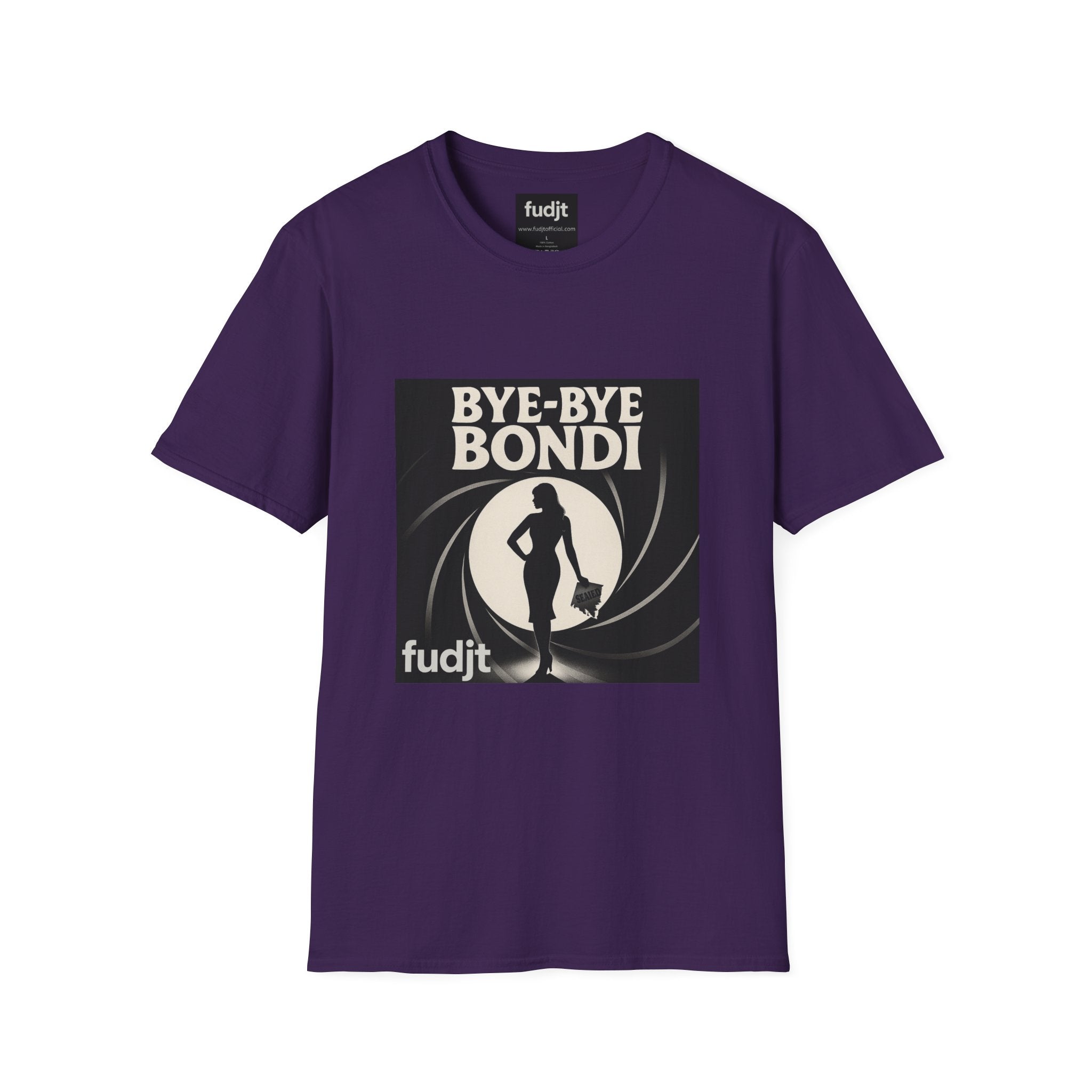 Bye-Bye Bondi | Black Smoke Screen Retro fudjt Tee | 15 Colors