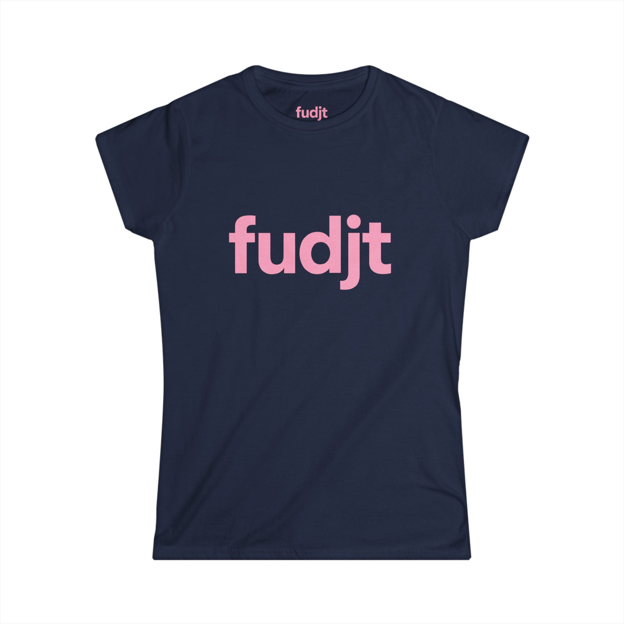 Women's Pink fudjt logo Comfy Stylie Tee | 12 Colors