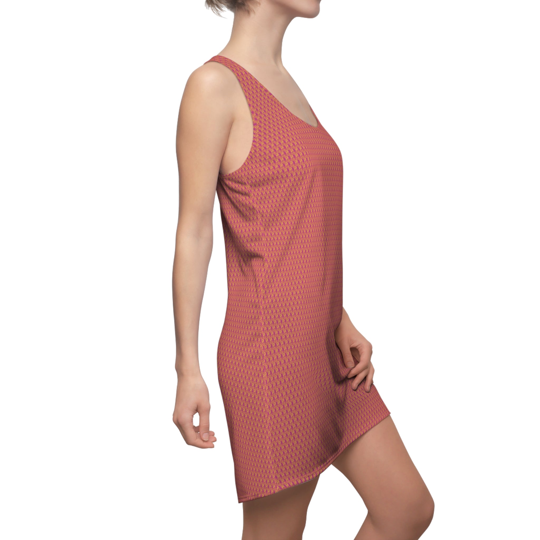 Pink Golden fudjt No Kings .5 Chic Racerback Dress