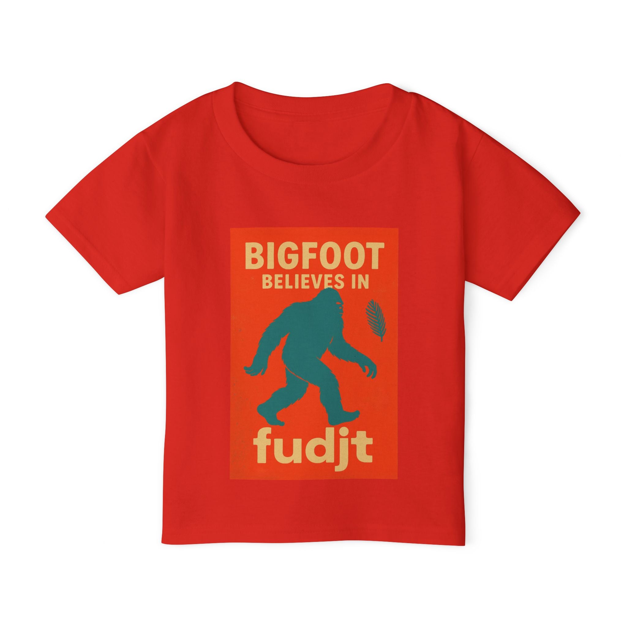 fudjt Toddler Tee with Bigfoot Believes Design | 6 Colors
