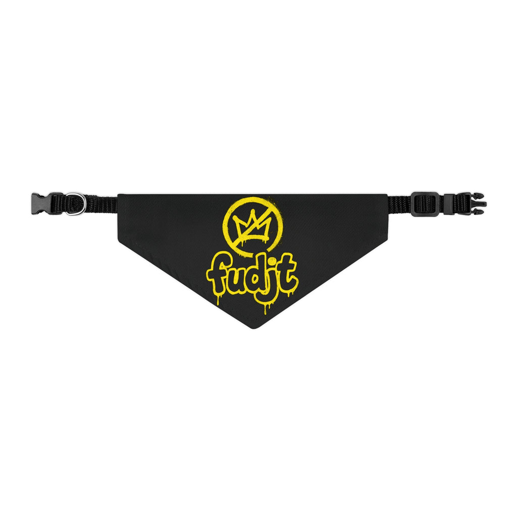 Black Golden fudjt No Kings Bandana Collar for Dogs, Cats & More | 4 Sizes