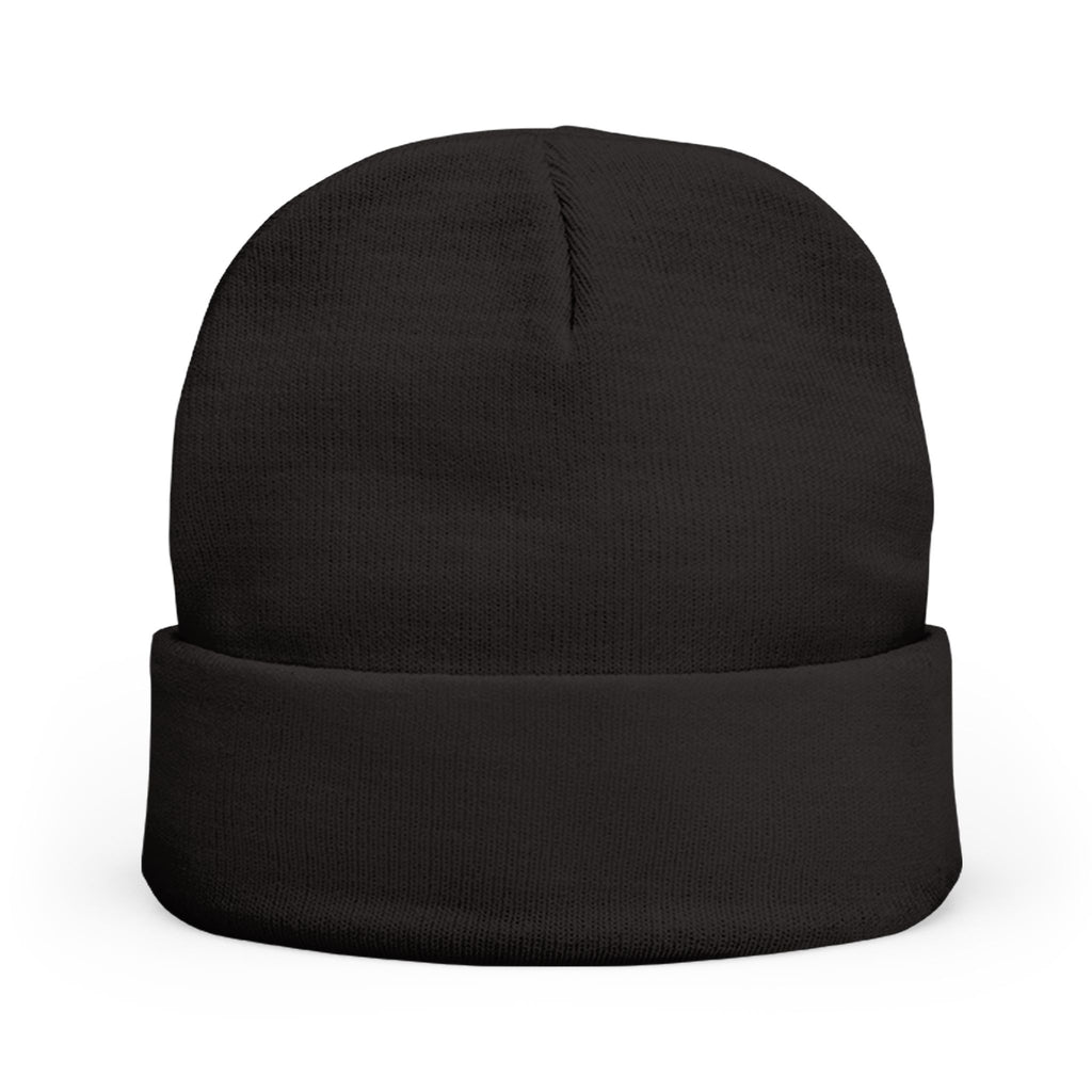 Stacked fudjt Knit Beanie | Black White Embroidery | 6 Colors
