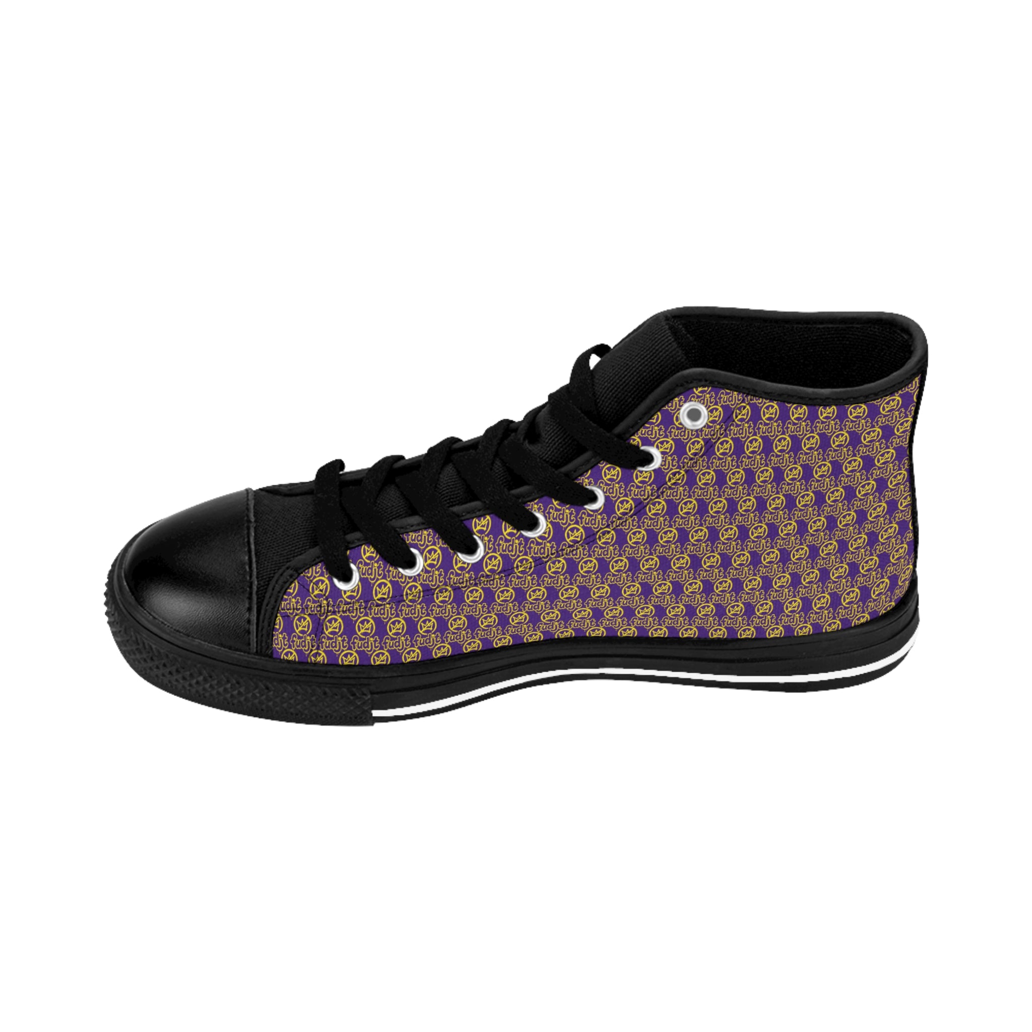 Purple Golden fudjt No Kings Street Style Sneakers | Women & Girls .5 High Top
