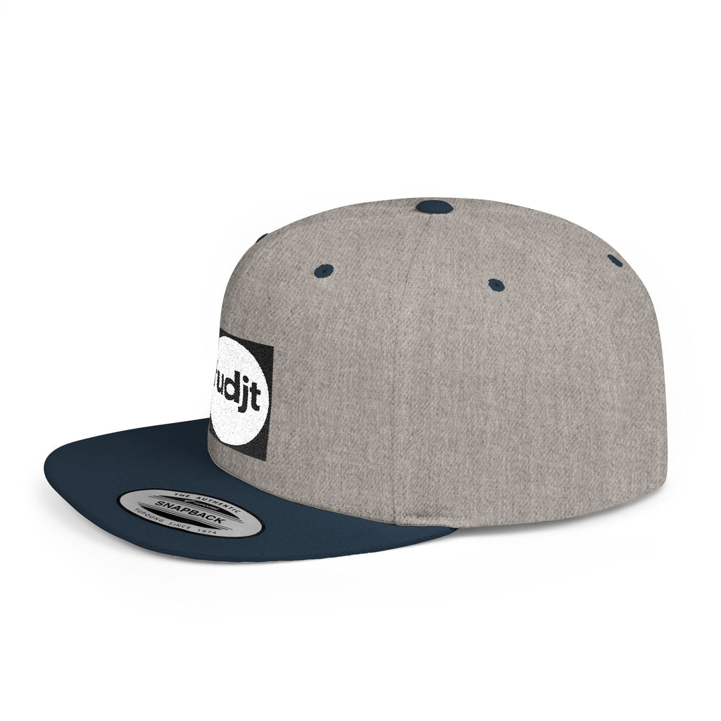 Black Square fudjt Circle Flat Bill Snapback Hat | Embroidered |  15 Colors