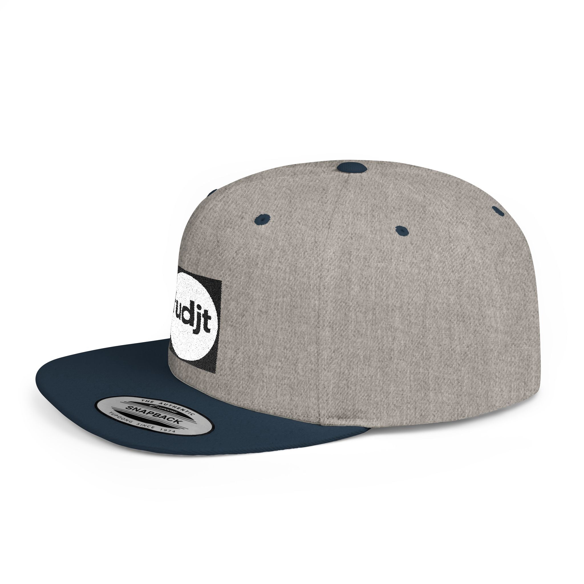 Black Square fudjt Circle Flat Bill Snapback Hat | Embroidered |  15 Colors