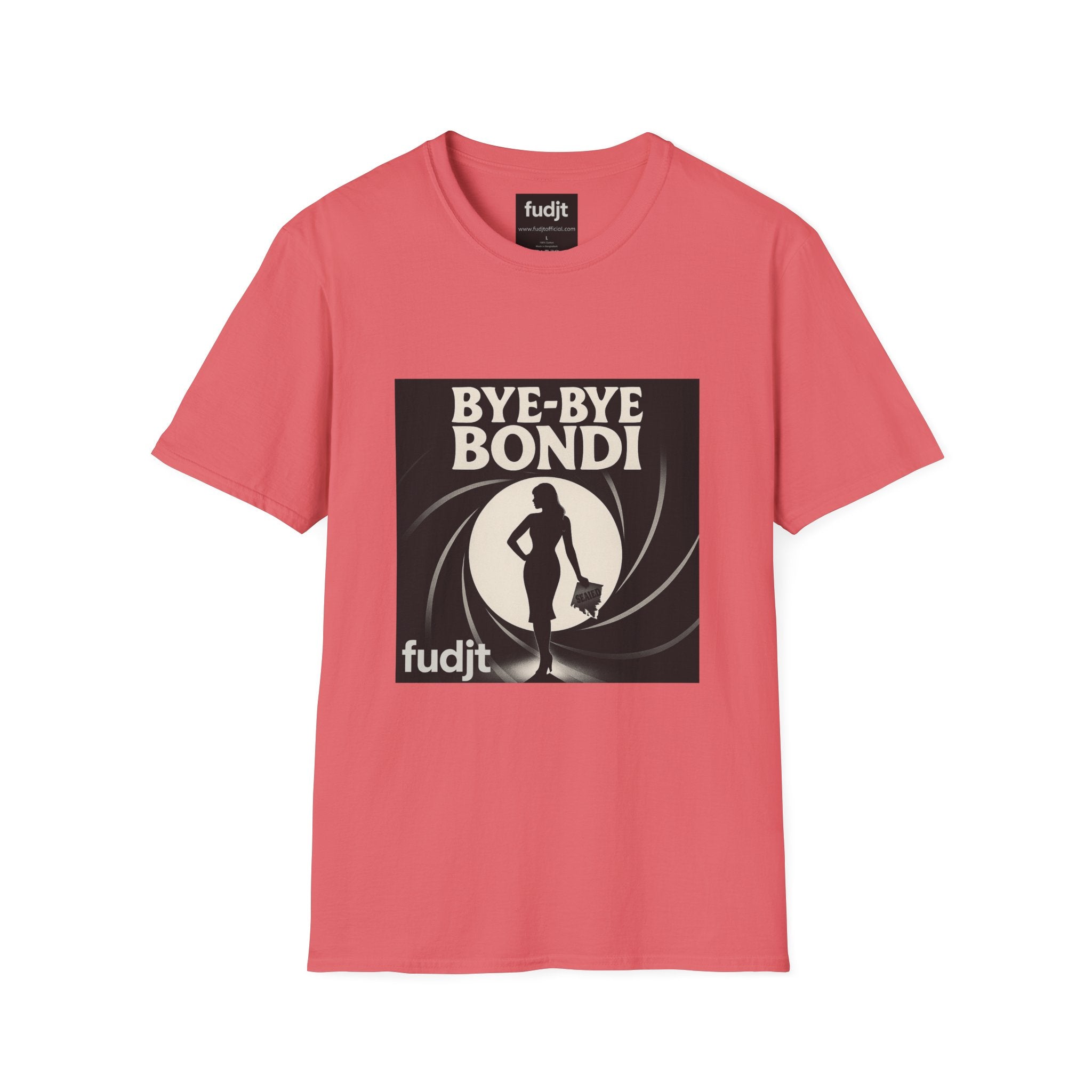 Bye-Bye Bondi | Black Smoke Screen Retro fudjt Tee | 15 Colors