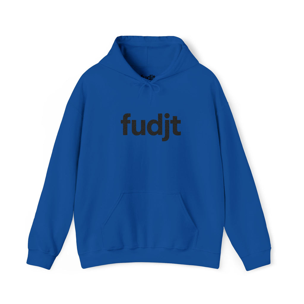 Black fudjt Embroidered Heavy Blend Hooded Sweatshirt | 15 Colors | Stand For Something.