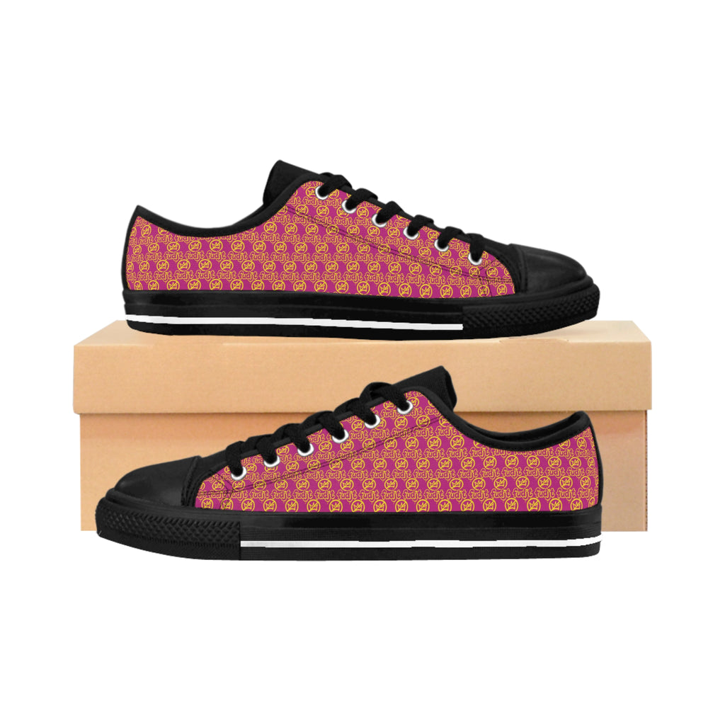 Pink Golden fudjt No Kings Street Style Sneakers | Women & Girls All Over .5 Low Top