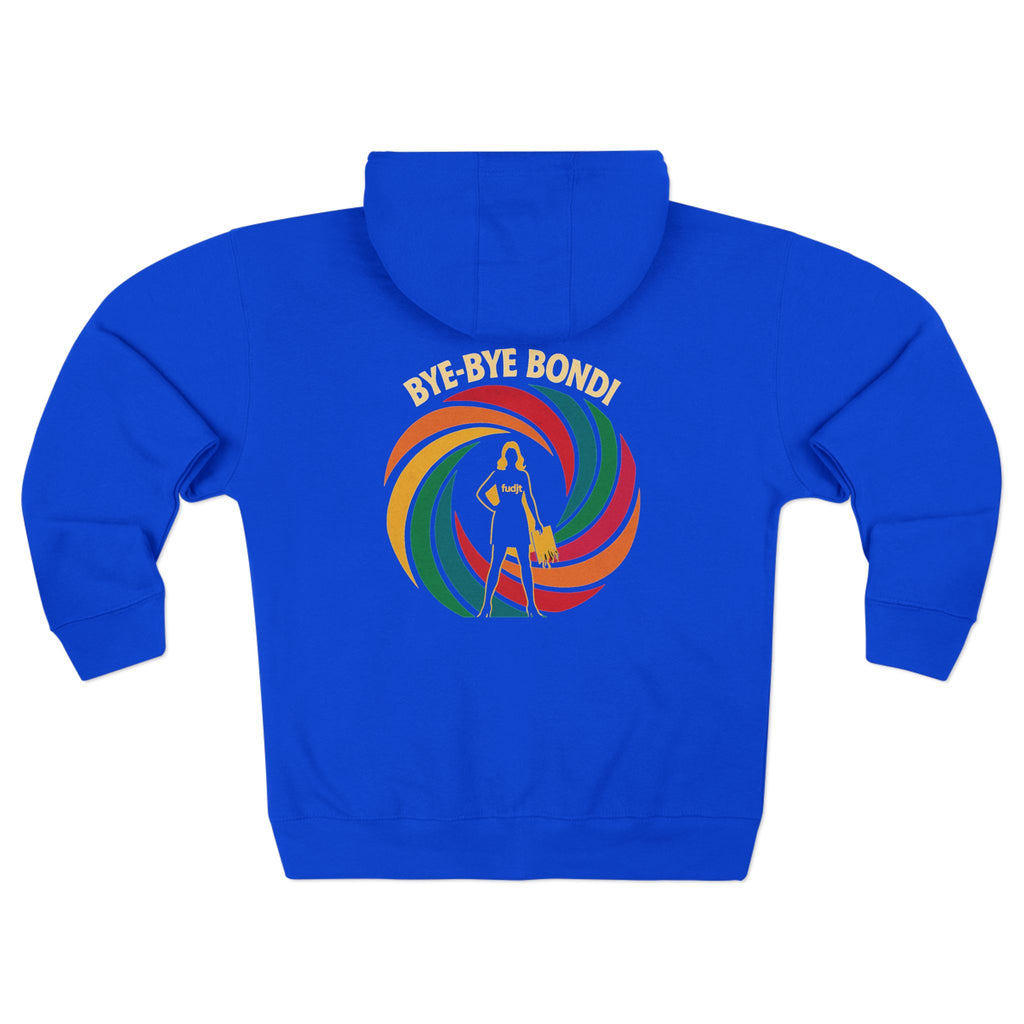 Bye-Bye Bondi Spiral Baddie fudjt Zip Hoodie | Front & Back Graphic | 5 Colors