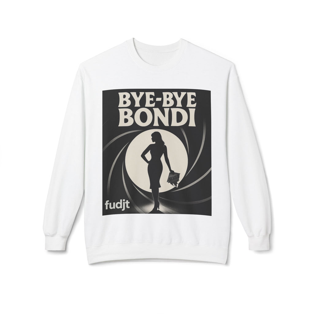 BYE-BYE BONDI | Black Smoke Screen Retro Fudjt Crewneck Sweatshirt | 14 Colors