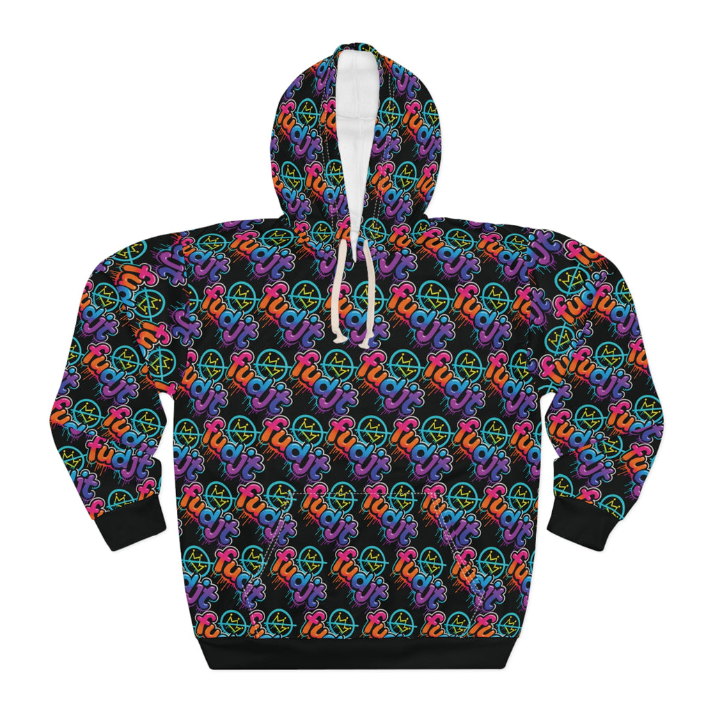 fudjt No Kings Clown Town Hoodie | All Over Black Stagger Lee 5-45