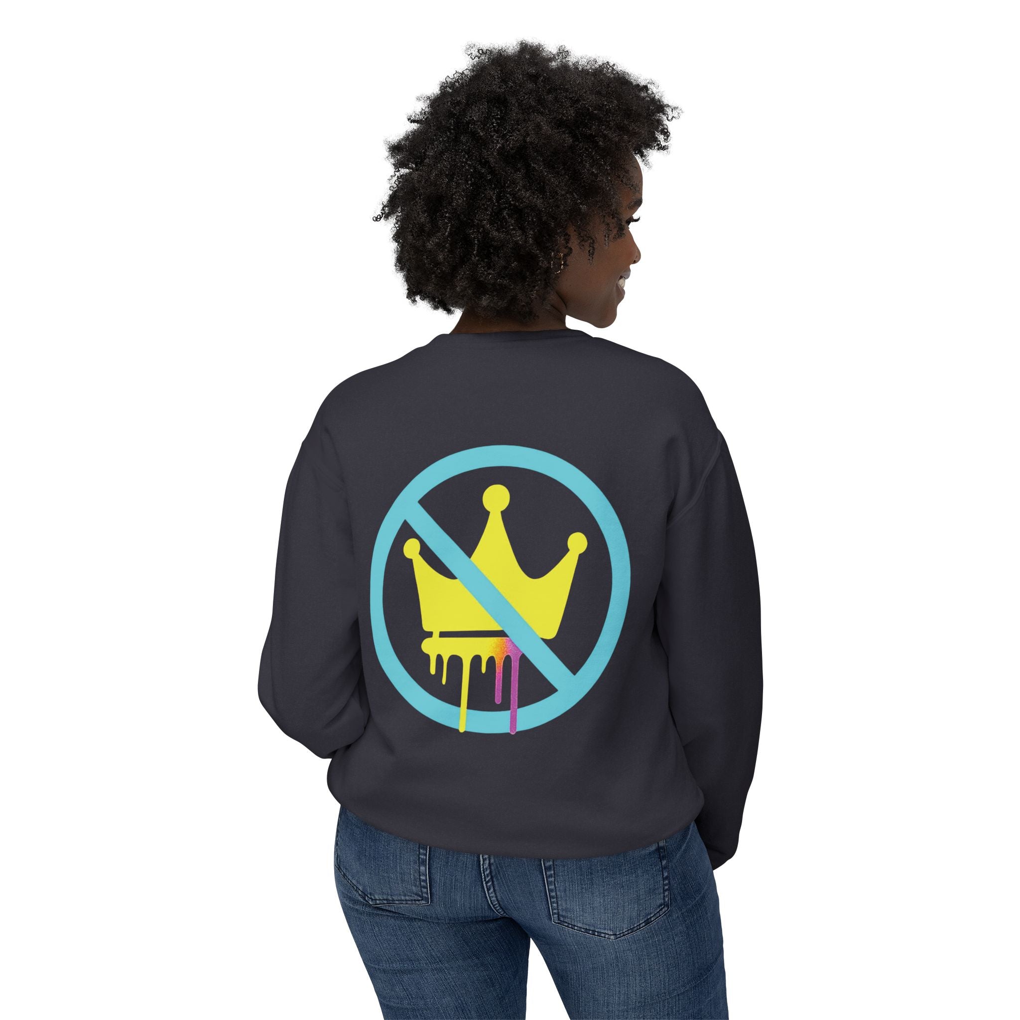 Rebel Loon fudjt Crewneck Sweatshirt – Graphic Loon Design, No Crowns Back | 6 Colors