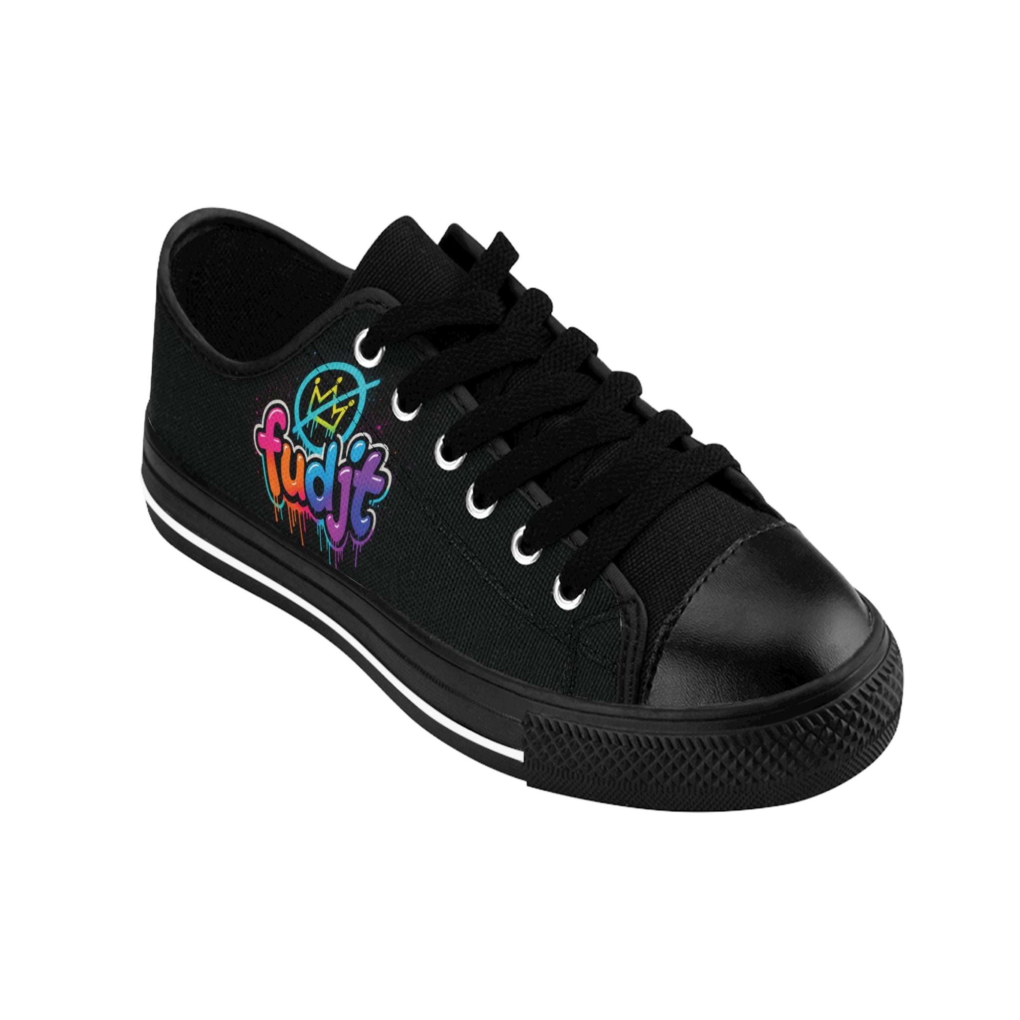 fudjt No Kings Clown Town Street Style Sneakers | Men & Boys Black Low Top
