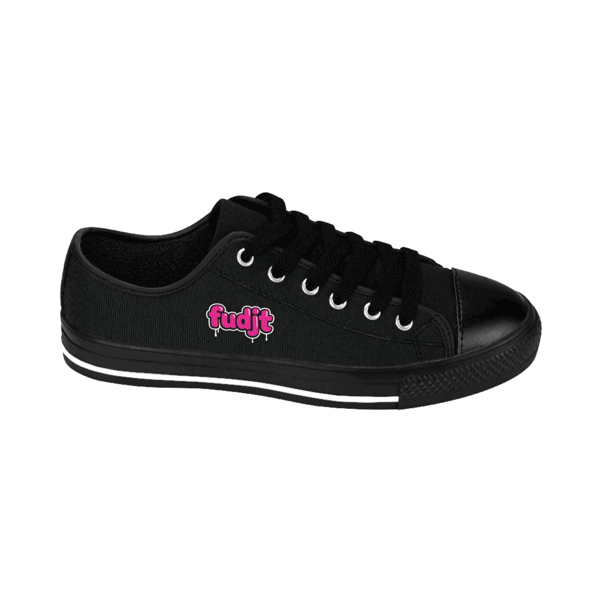 Black fudjt Pink Drip Sneakers | Women & Girls