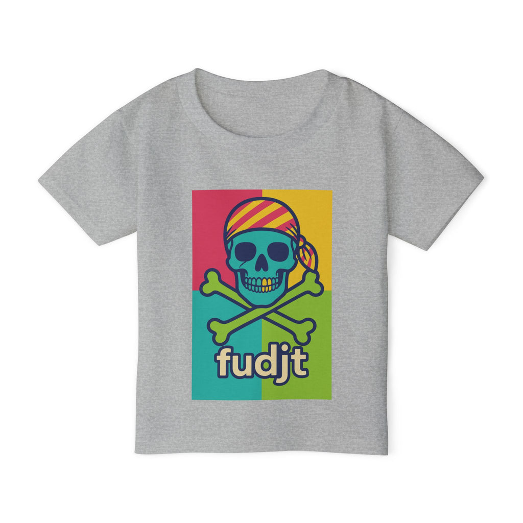 fudjt Toddler Tee with "Booty" Skull and Crossbones Design | 6 Colors