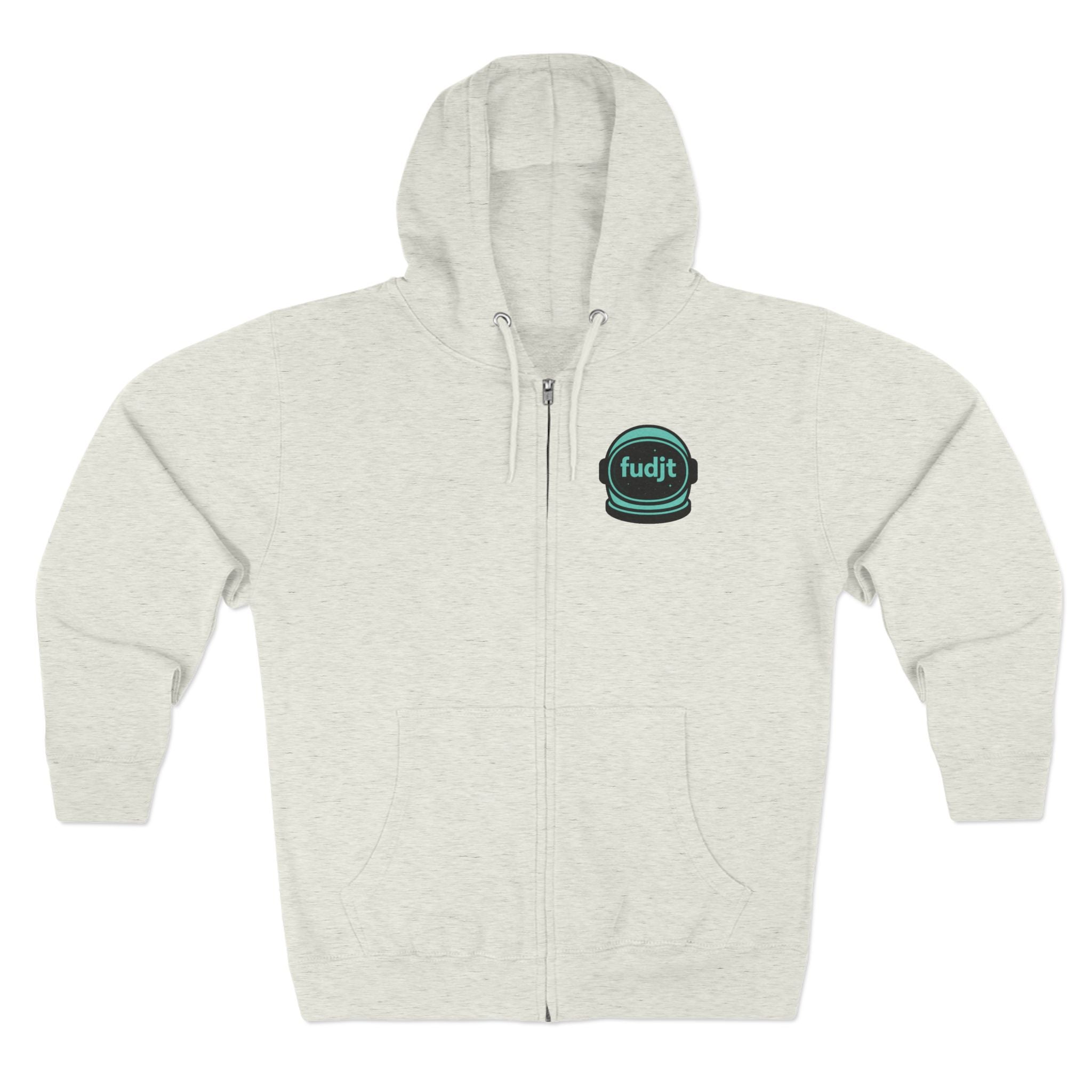 Zip Hoodie with Green Space fudjt | Front & Back Graphic | 9 Colors
