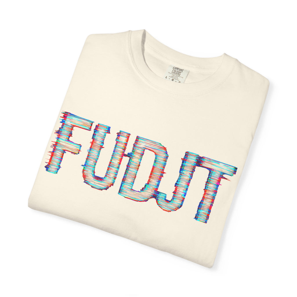 FUDJT Glitch Front & No Crown Back Premium Heavyweight Tee | 15 Colors