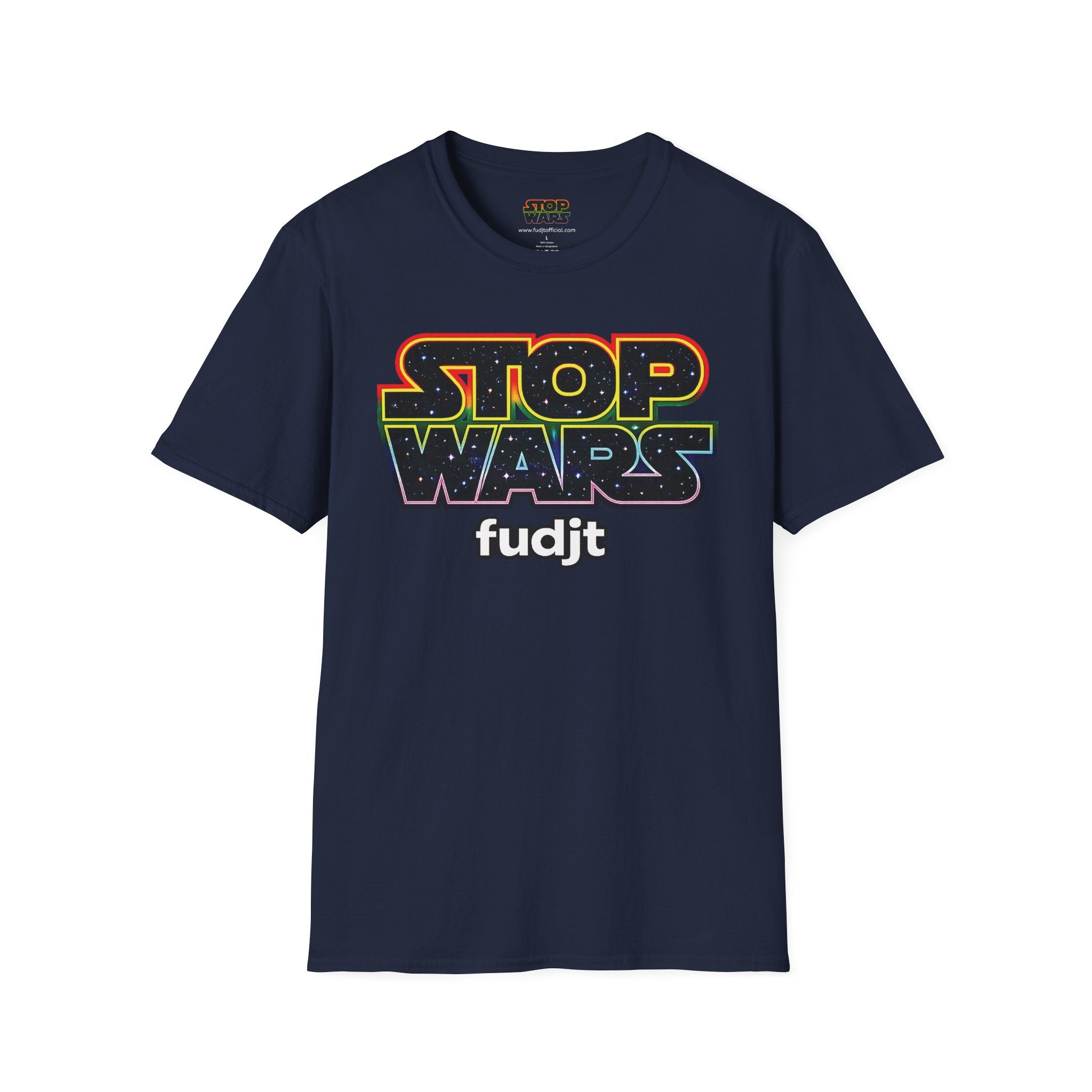 fudjt STOP WARS Everyday Tee - Retro Protest Graphic, White fudjt | 12 Colors