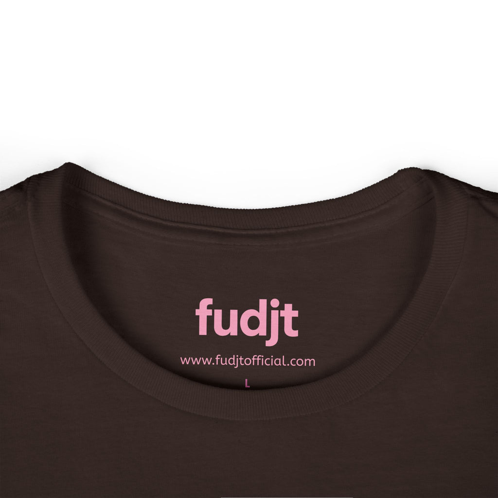 Women's Pink fudjt logo Comfy Stylie Tee | 12 Colors