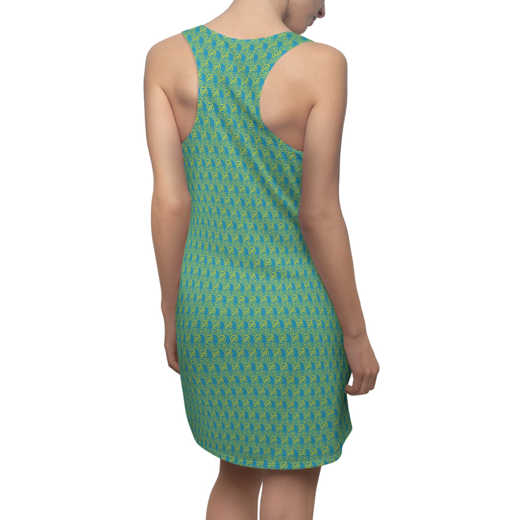 Turquoise Golden fudjt No Kings 1.25 Chic Racerback Dress