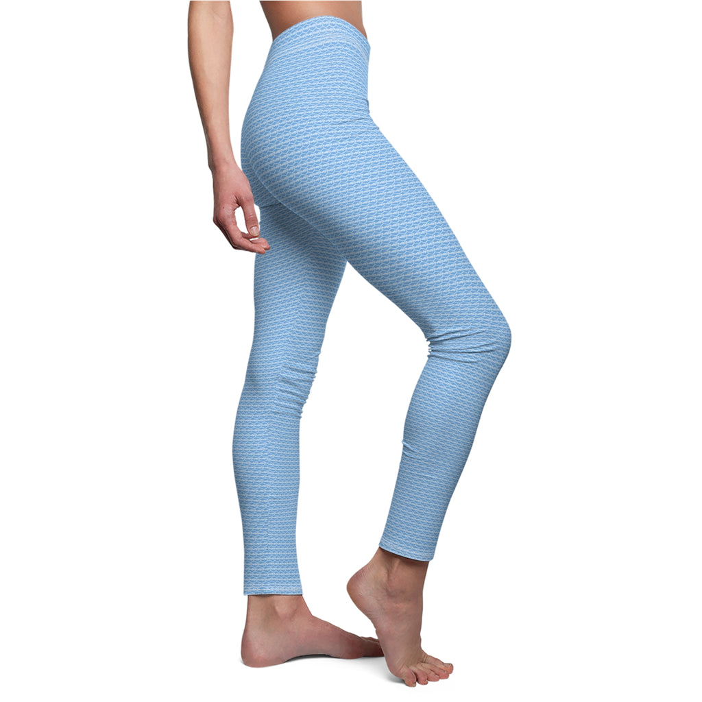 Light Blue fudjt Unbroken Chain .5 Casual Leggings