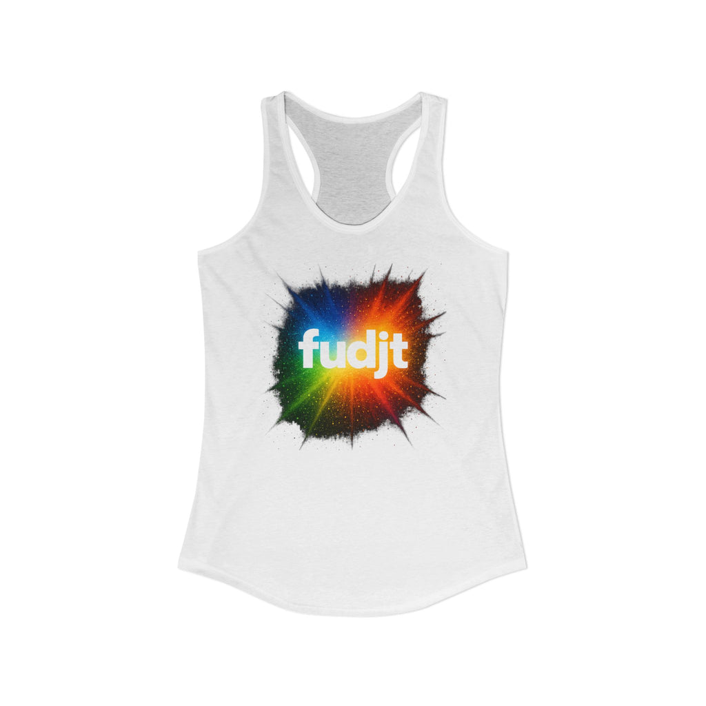 fudjt Burst Of Empowerment Women's Racerback Tank, Relaxed Fit | 5 Colors