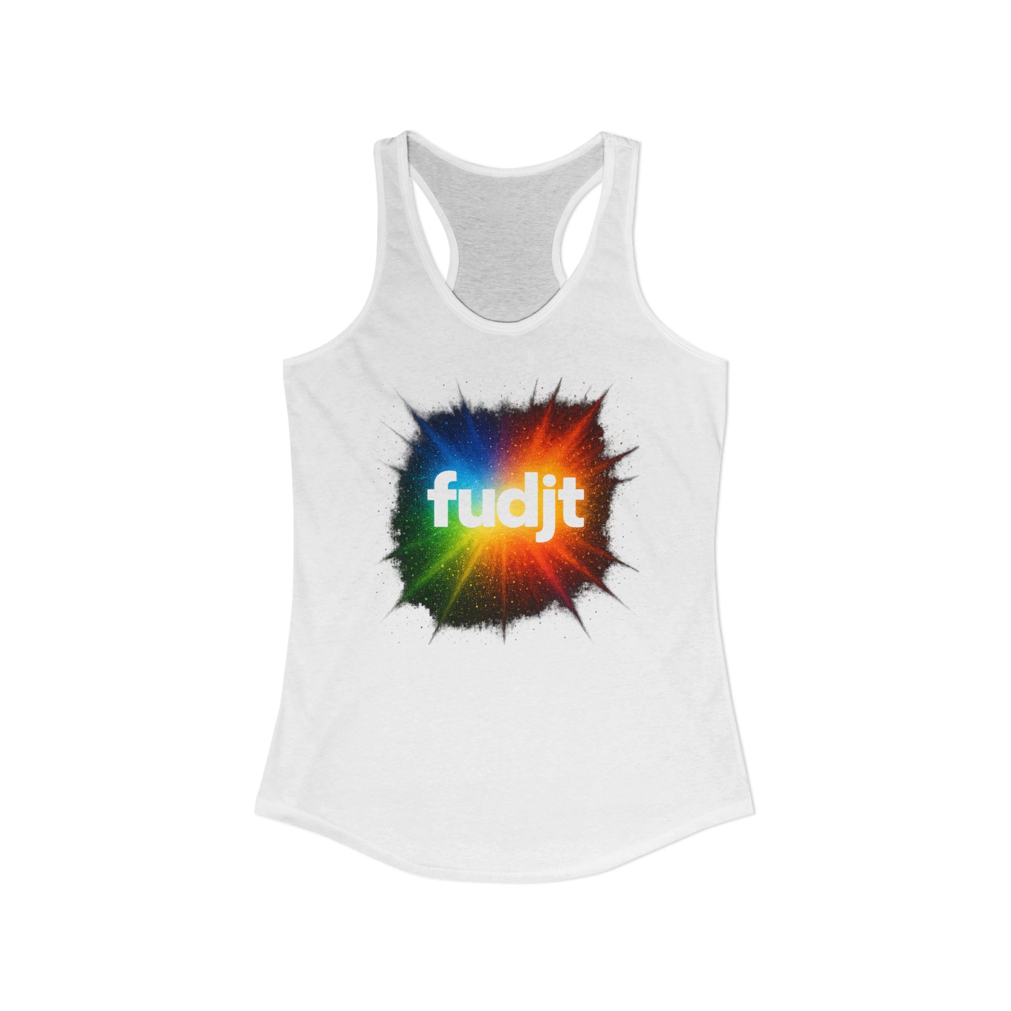 fudjt Burst Of Empowerment Women's Racerback Tank, Relaxed Fit | 5 Colors