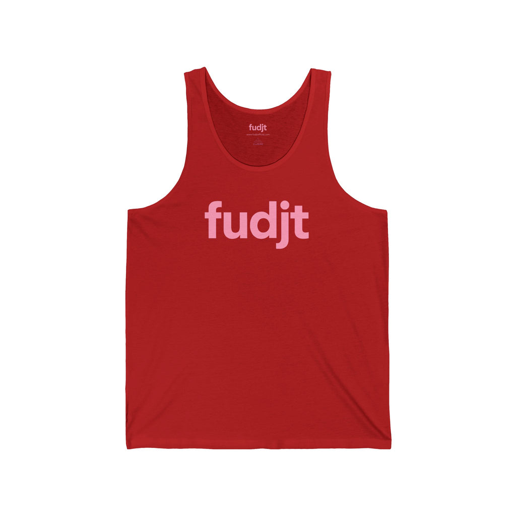 Pink fudjt logo - Unisex Jersey Tank | 6 Colors