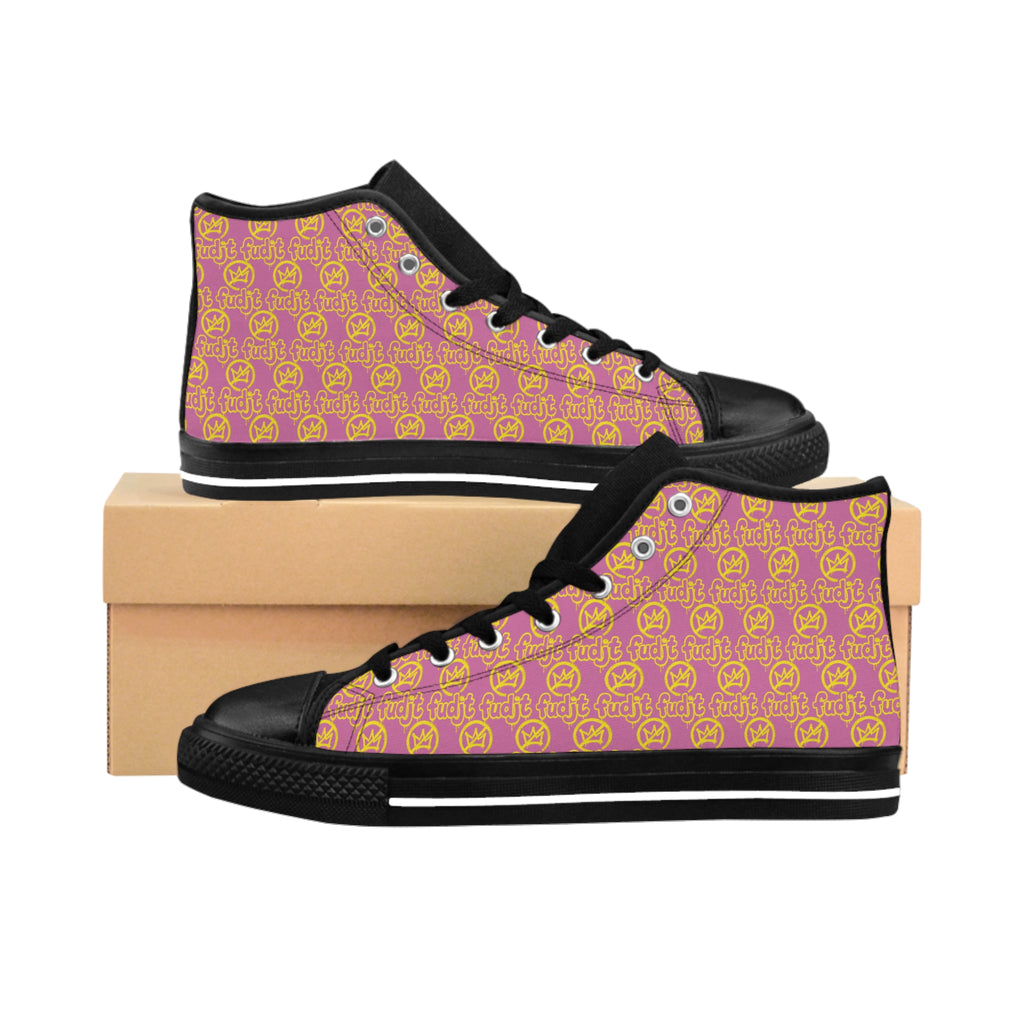 Light Pink Golden fudjt No Kings Street Style Sneakers | Women & Girls 1 High Top