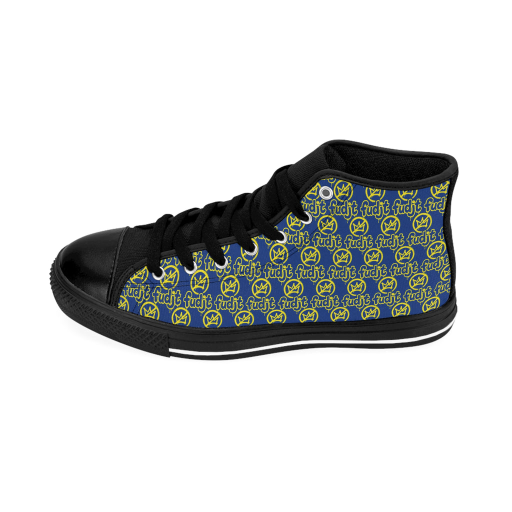 Dark Blue Golden fudjt No Kings Street Style Sneakers | Women & Girls 1 High Top