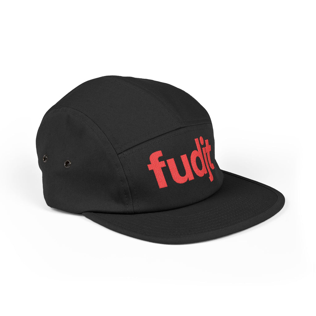 Embroidered 5 Panel Cap - Red fudjt Logo - 6 Colors