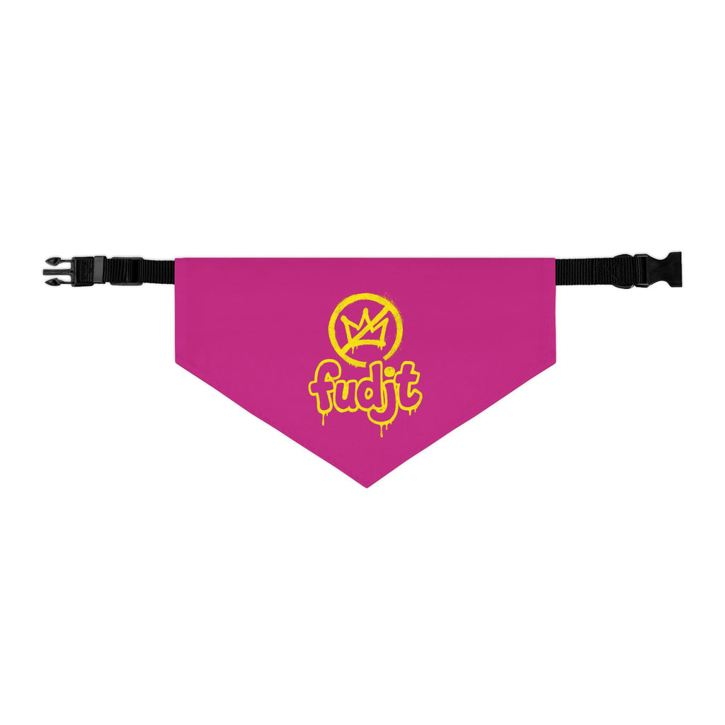 Pink Golden fudjt No Kings Bandana Collar for Dogs, Cats & More | 4 Sizes