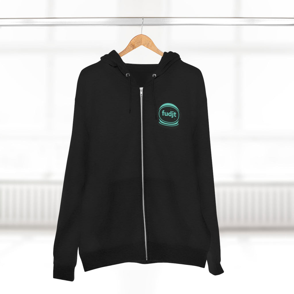 Zip Hoodie with Green Space fudjt | Front & Back Graphic | 9 Colors
