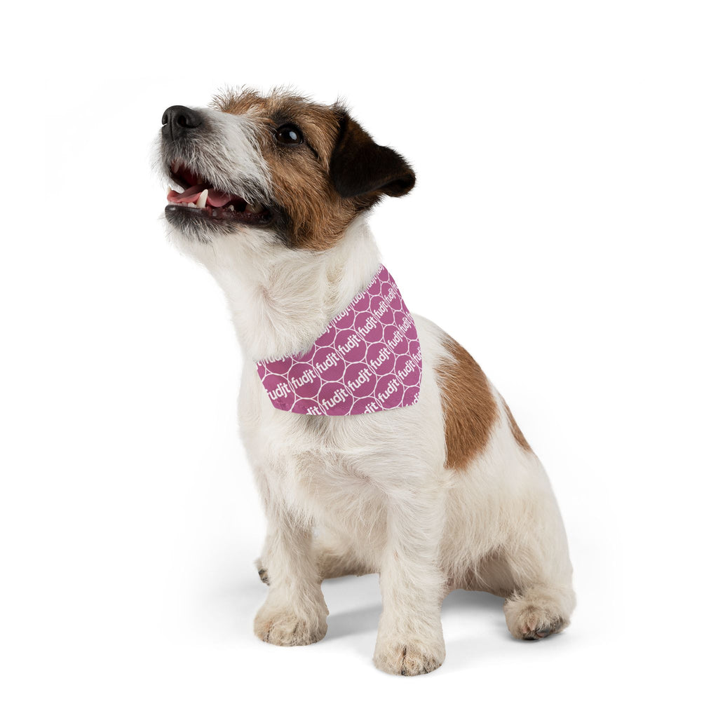 Light Pink fudjt Unbroken Chain 1.25  Bandana Collar for Dogs, Cats & More | 4 Sizes