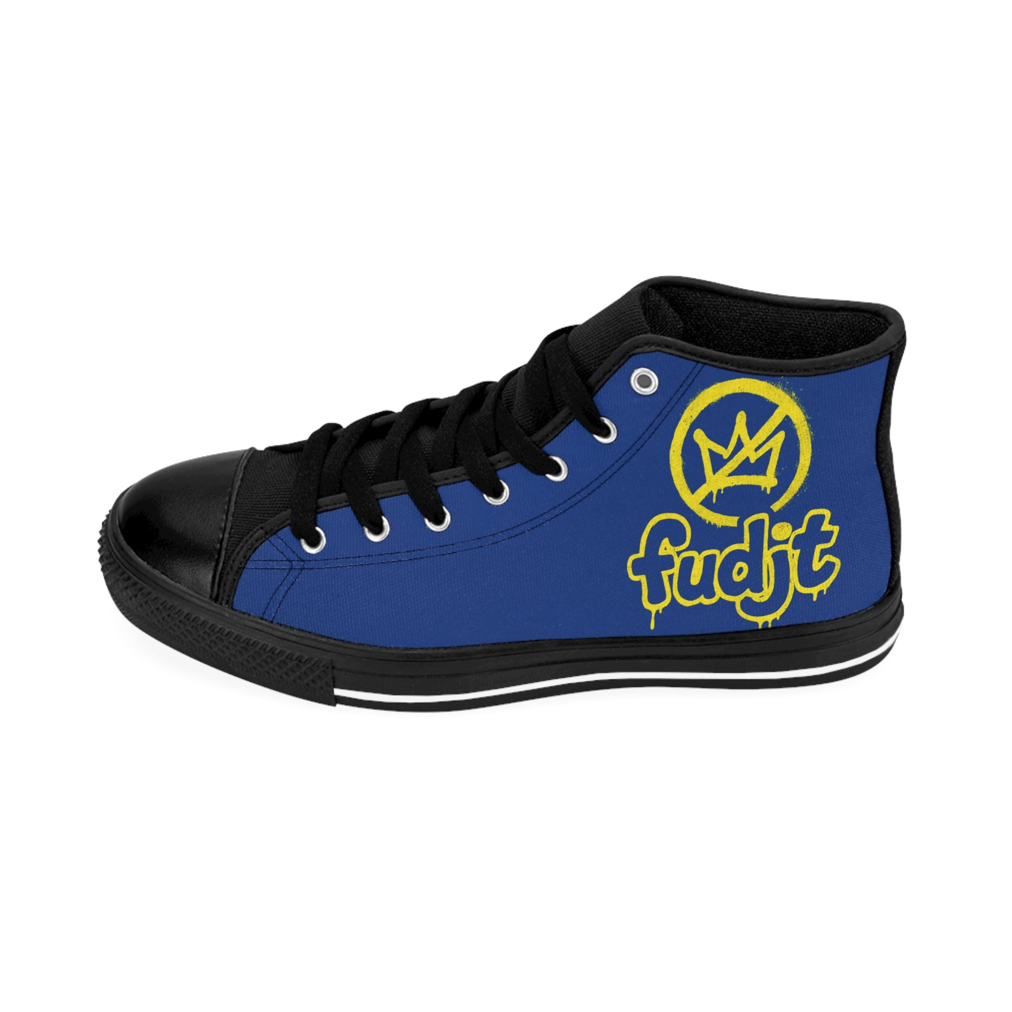 Dark Blue Golden fudjt No Kings Street Style Sneakers | Women & Girls 3.75 High Top