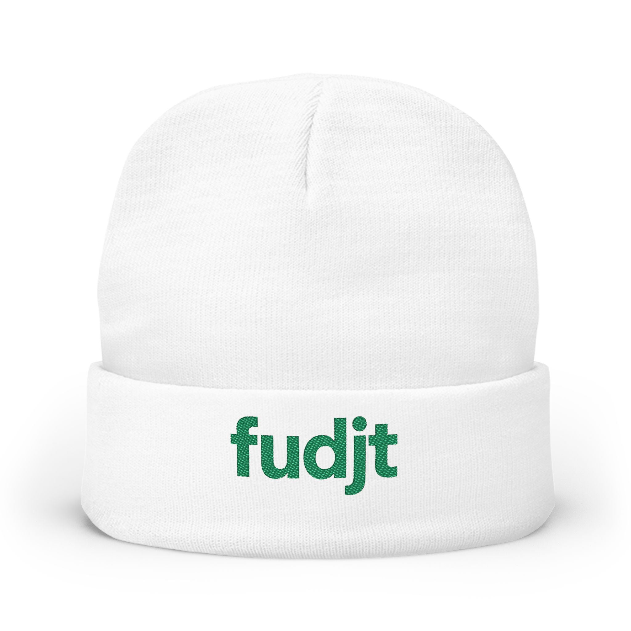 Stylish & Cozy fudjt Knit Beanie | Green Embroidery | 5 Colors
