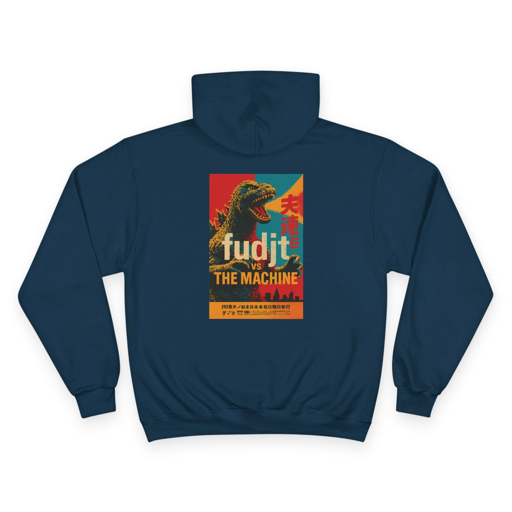 Monster Power Champion Hoodie - Retro Godzilla | fudjt vs. The Machine | Tan fudjt | 6 Colors