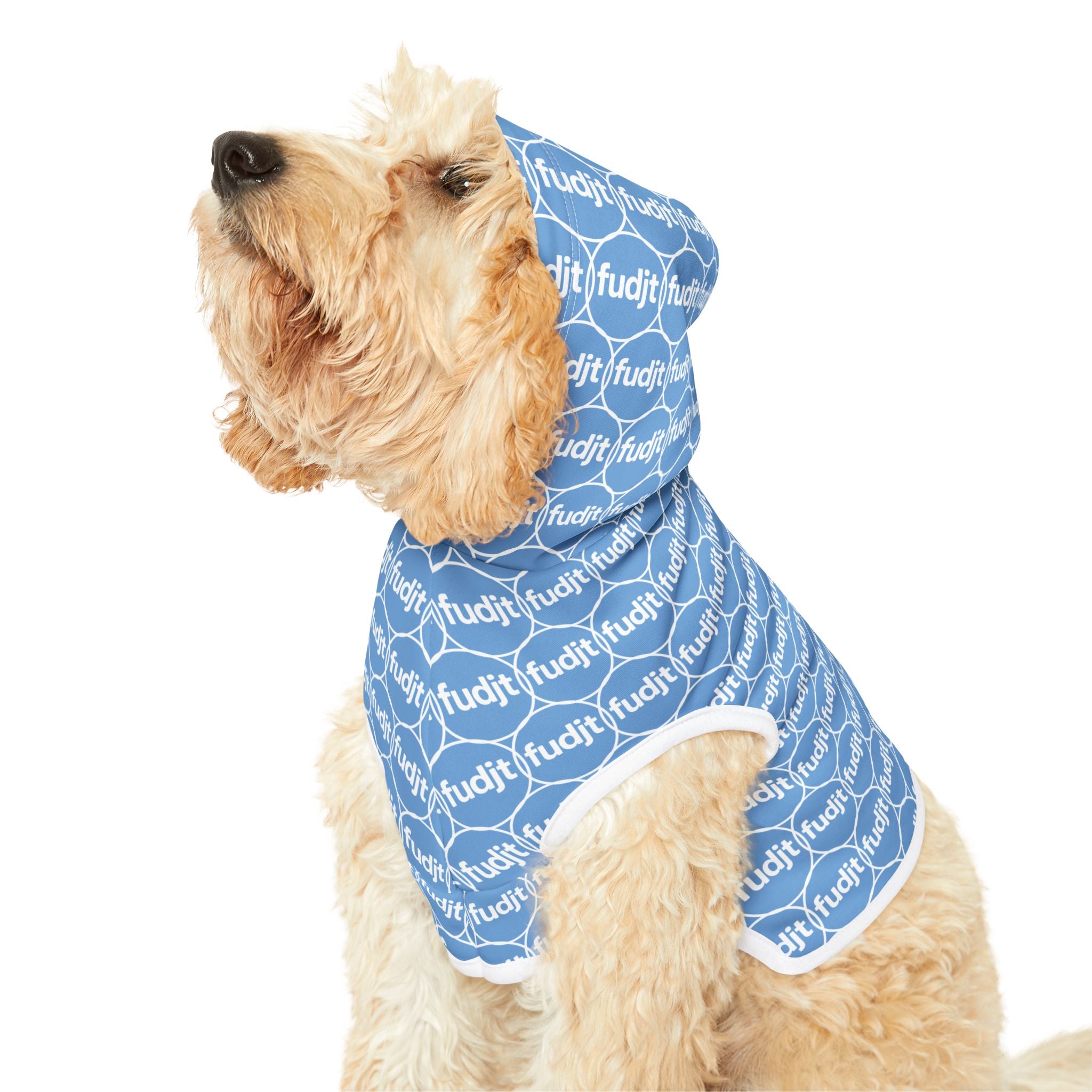 Light Blue fudjt Pet Hoodie | Unbroken Chain 2.5 | 7 Sizes