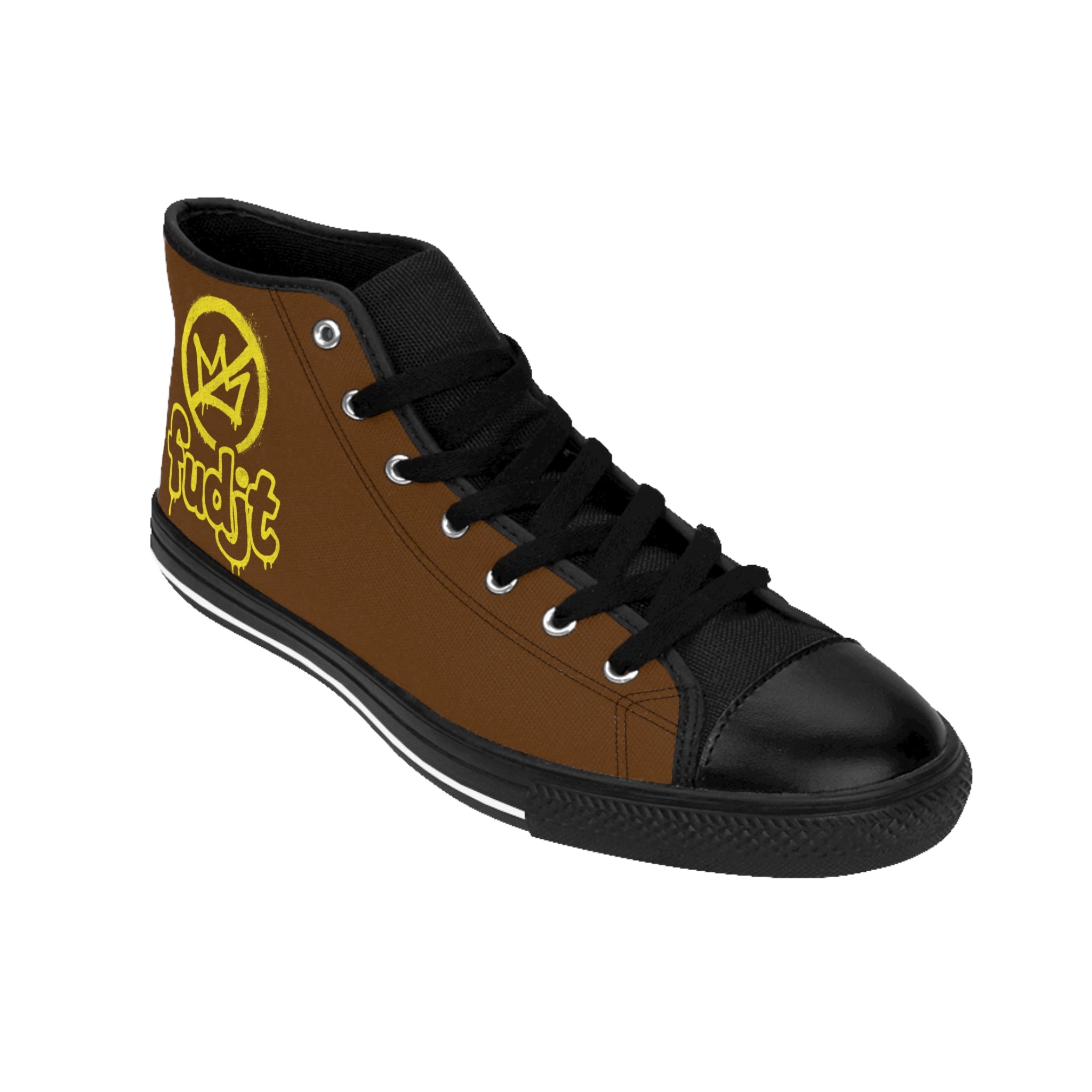 Brown Golden fudjt No Kings Street Style Sneakers | Men & Boys 3.75 High Top