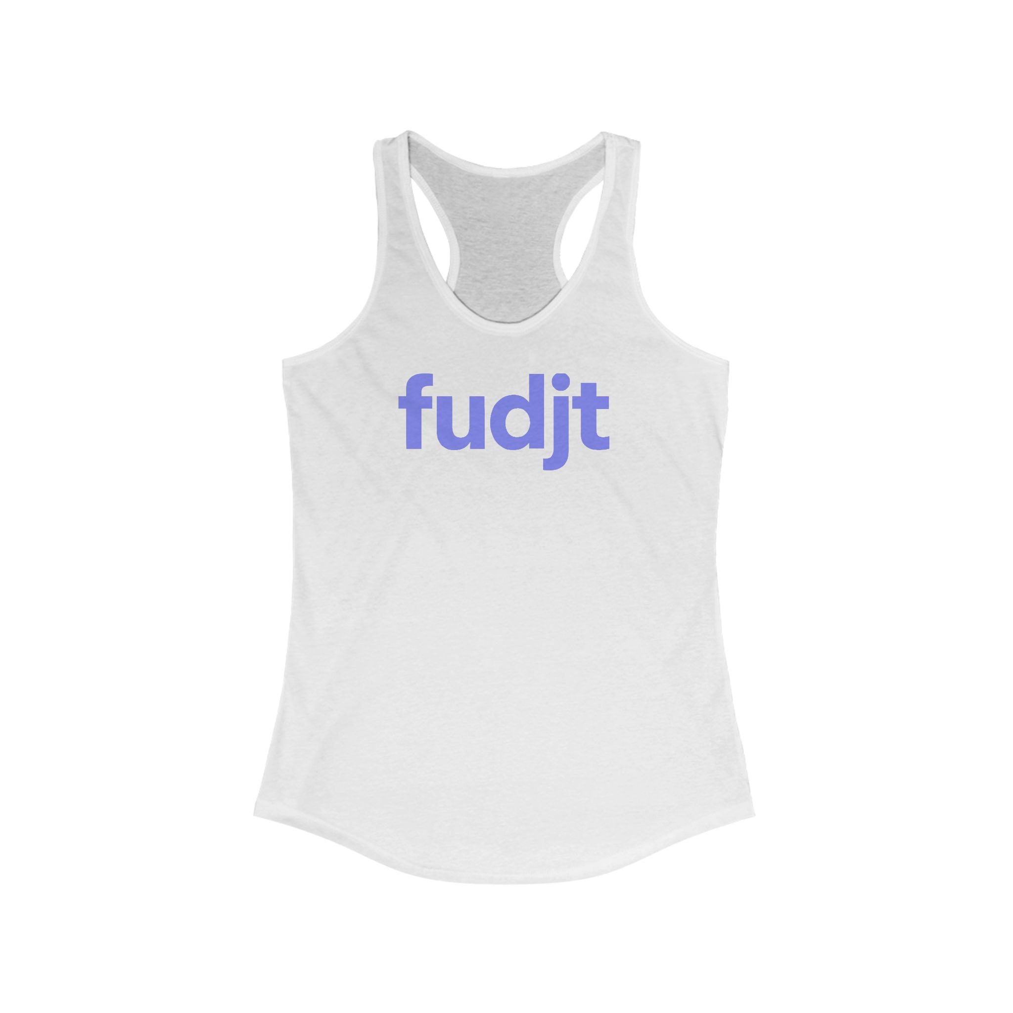 Light Blue fudjt logo Women's Racerback Tank, Perfect Relaxed Fit | 5 Colors